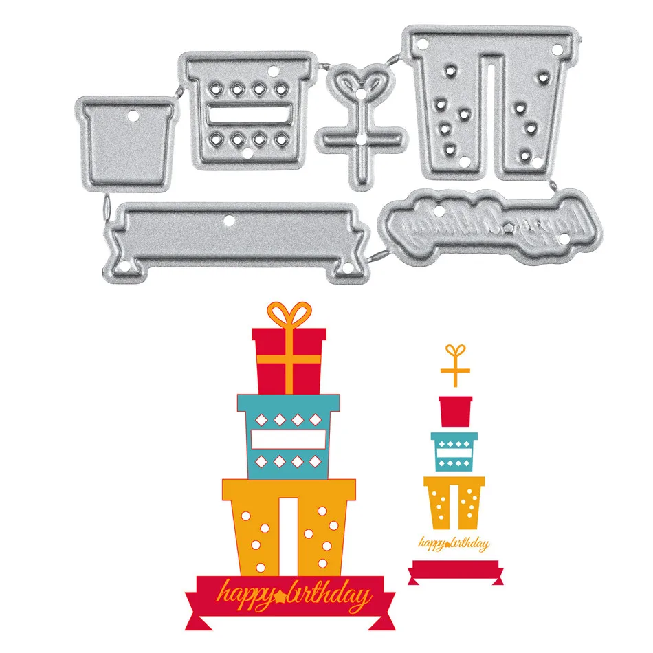 Kokorosa подарок на день рождения металлические Вырубные штампы буквы штампы для рукоделия штампы для скрапбукинга трафарет для тиснения DIY Вырубные карточки украшения