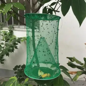 

1/2/3/4Pcs Reusable Hanging Folding Home Farm Fly Trap Insect Catcher Cage Net