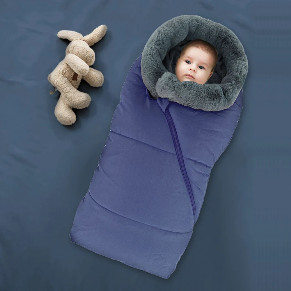 Зимний спальный мешок для малышей; конверт для коляски; теплая муфта для ног; спальный мешок для коляски; ветронепроницаемое Хлопковое одеяло для новорожденных