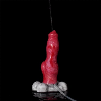 FAAK Animal Dog Penis Knot Ejaculation Realistic Squirting Dildo Sucker Silicone Anal Plug Sex Toys For Women Masturbator 3