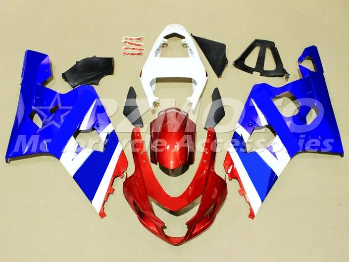 

New ABS Motorcycle Full Fairings Kits Fit for SUZUKI GSX-R600 GSX-R750 2004 2005 k4 04 05 600 750 body set red blue