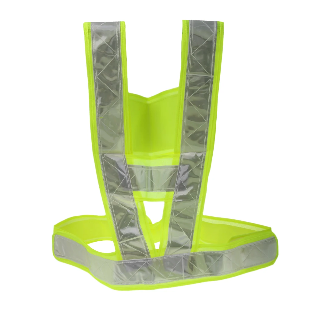Lightweight Adult High Visibility Safety Vest Belt Security Vest Belt with Reflective Stripes for Working Runing Traffic Use