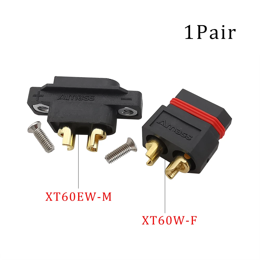 3er Pack-XT-60 Einbaustecker AMASS® XT60E1-M Für Gehäusemontage M. Andrucksteg