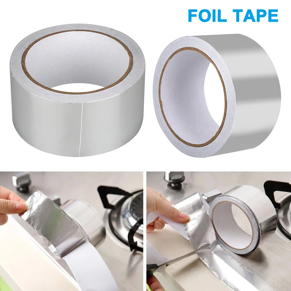

Aluminium Foil Tape Heat Insulation Self Adhesive Seal Waterproof for Duct Pipe DNJ998