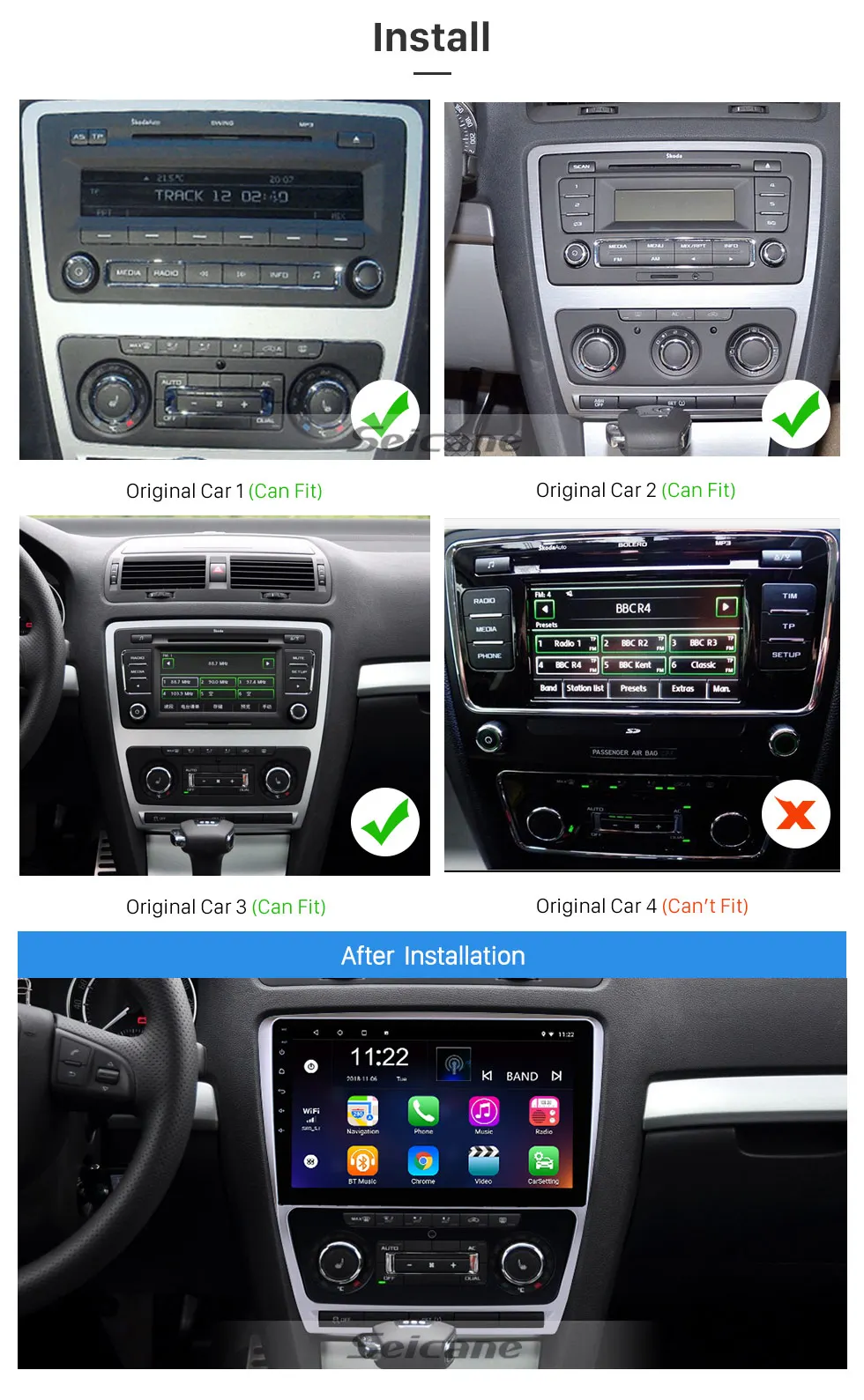 Clearance Seicane 2 DIN Android 9.0 10.1 Inch Car Radio Quad Core Stereo GPS Multimedia Player For 2007-2014 VW Volkswagen SKODA Octavia 1 Clearance Seicane 2 DIN Android 9.0 10.1 Inch Car Radio Quad Core Stereo GPS Multimedia Player For 2007-2014 VW Volkswagen SKODA Octavia 1