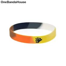 OneBandaHouse 50 шт медвежьи следы украшения браслет Прайд силиконовый браслет