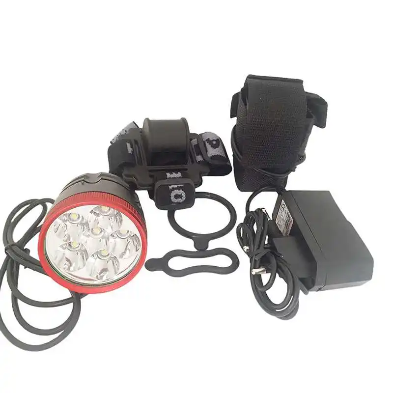 WasaFire 6x XM-L T6 Bike Light 10000 Lumens Bicycle Headlight LED Flashlight Cycling Front Head Lamp + 18650 Battery + Charger