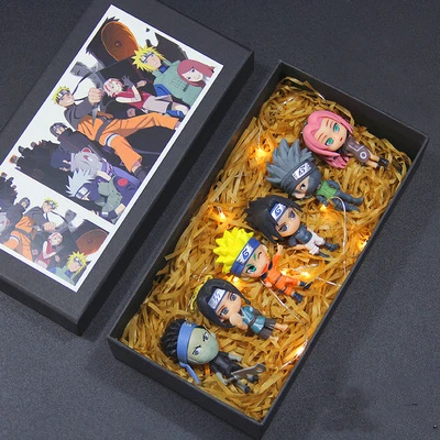 

Naruto Hand-made Model Complete Set of Dolls Q Edition Naruto Sasuke Kakashi I Love Royal Weaver Gift Box