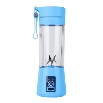 

380ml Electric Fruit Citrus Orange Lemon Juicer Maker USB Rechargeable 4 Blade Portable Blender Mixer Water Bottle Juicing Cup
