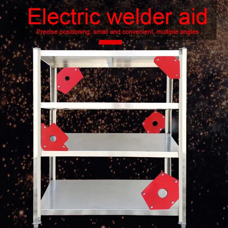 

High Quality Alloy Steel Magnetic Locator Welding Locator DIY Soldering Practical Repairing Holder Tool Red Portable