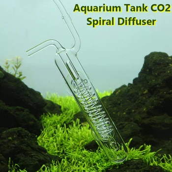 

1PC Aquarium Tank CO2 Diffuser Bubble Counter Spiral Glass Atomizer Regulator for Planted Tank with Suction Equipments Cup CO2