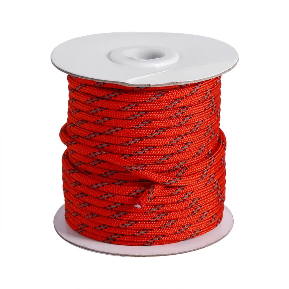 50M 4MM Reflective Tent Rope Guyline Nylon Tent Line Cord Rescue Umbrella Paracord Rope Camping