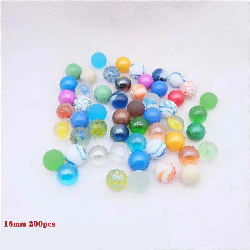 50/100/150/200PCS glass ball 16 mm cream console game pinball machine cattle small marbles pat toys parent-child machine beads 8