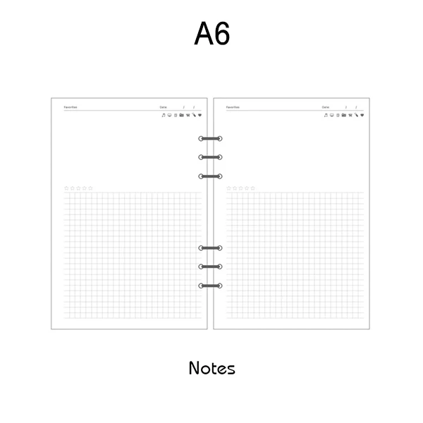 A6-Notes A5 A6 A7 Прозрачные PP блокноты на спирали обложка матовая папка Обложка для дневника планировщик бумага тетрадь для студентов крышка 45 листов - Цвет: A6-Notes