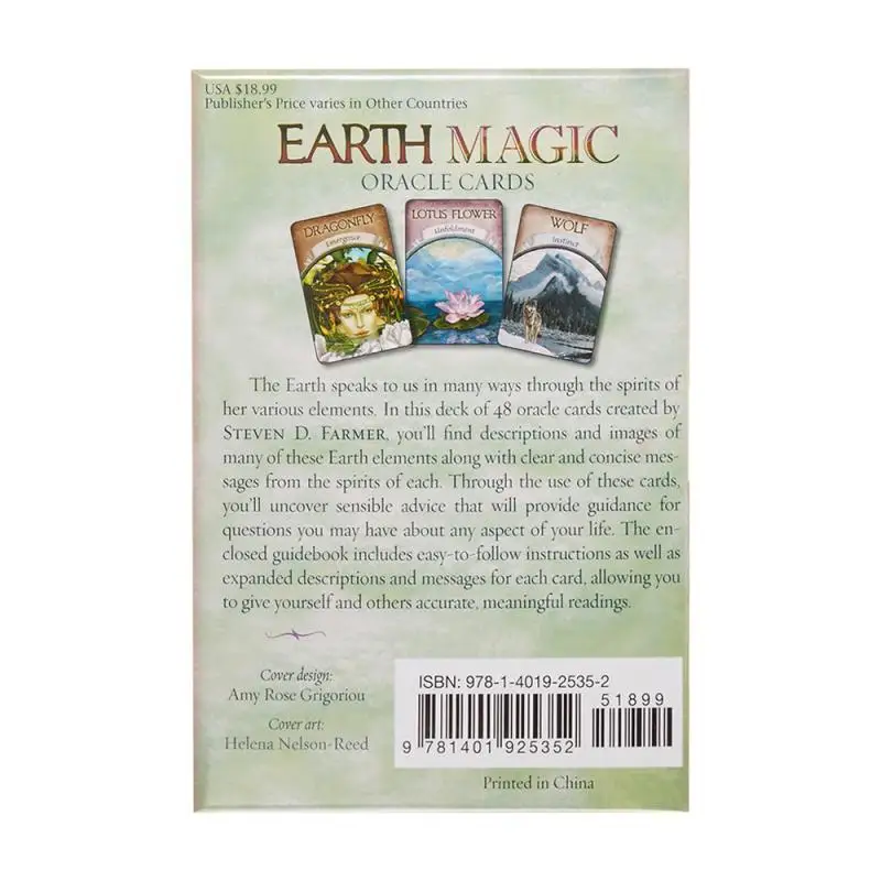 Earth Magic Oracle Cards: A 48-Card Deck and Guidebook by Steven D. Farmer Family Gift Party Playing Card Game Entertainment