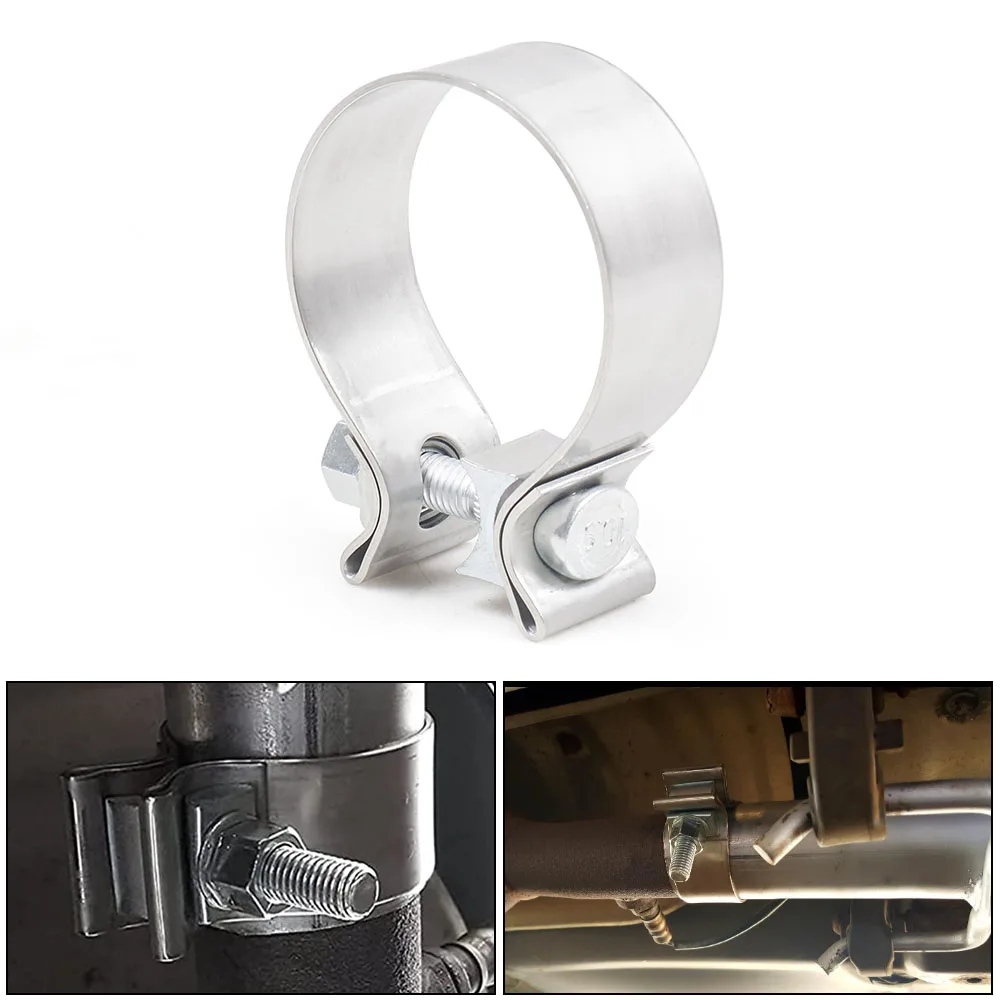 304 Stainless Steel Accuseal Clamp Butt Joint Narrow Band Exhaust Seal Clamp Exhaust Sleeve 2.0" 2.25" 2.5" 2.75" 3.0"