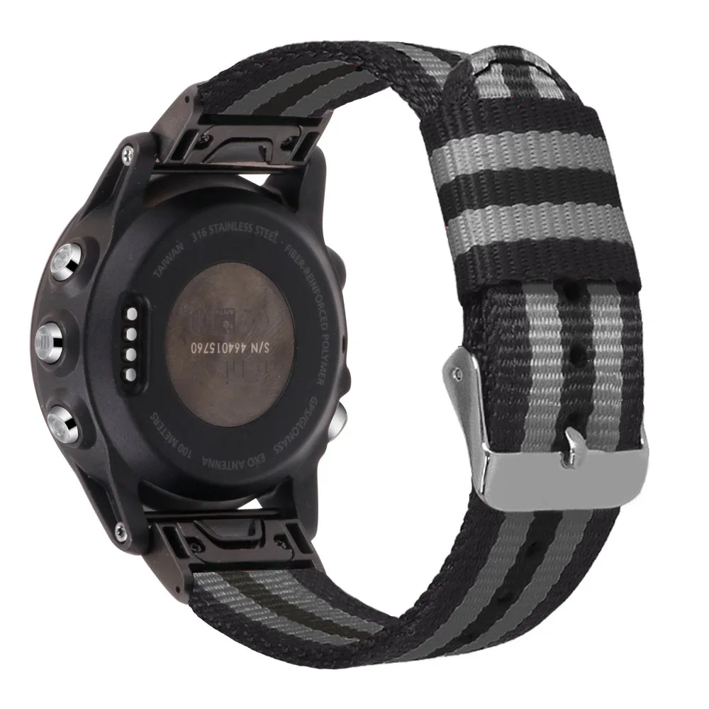 26 мм нейлоновый холщовый ремешок для часов Garmin Fenix 5x 6x Plus 3 hr sapphire Quaitx3 сменный