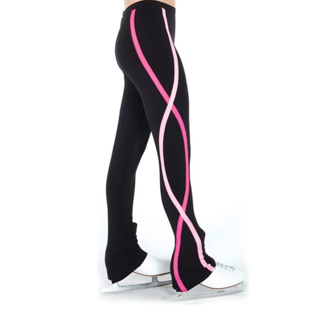 Girls Women Ice Figure Skating Dress Practice Pants Trousers Skate Dressing Tights Leggings Skating Pants Outfit