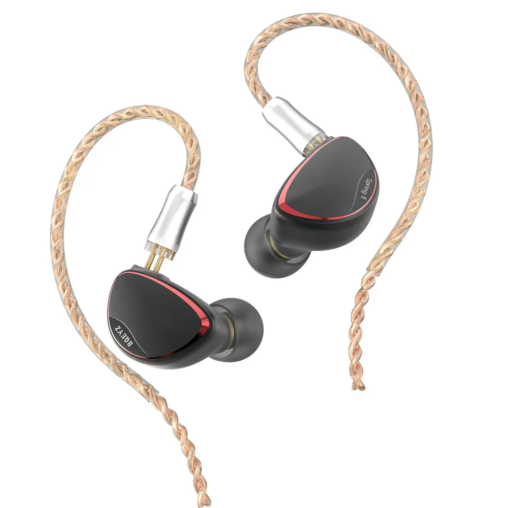 BQEYZ Spring 2 Triple Hybrid Driver 1BA 1DD 9 пьезоэлектрические наушники HiFi монитор спортивные с