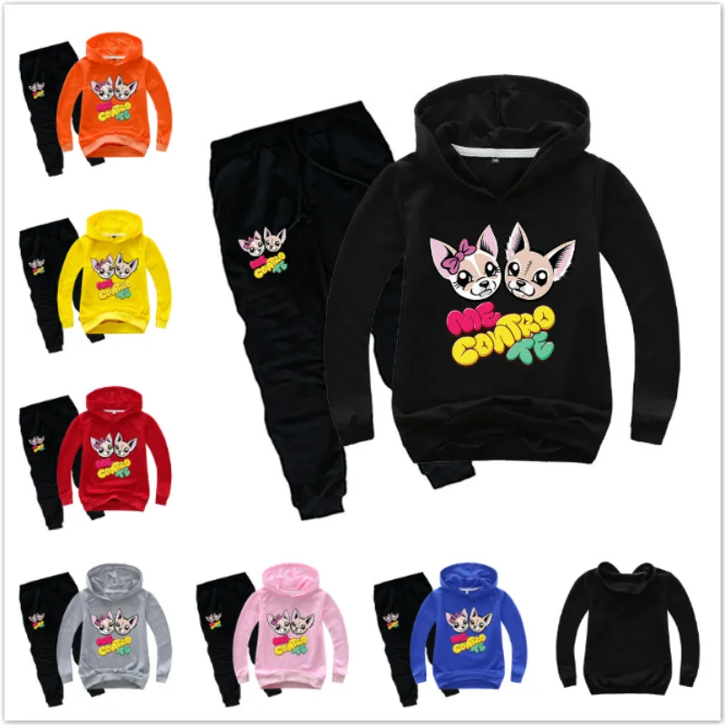 

New Children Clothing Sets Spring Autumn Baby Boy Girl Clothing Set Cartoon Me Contro Te Cartoon Fashion Hoodie+Pants 2 Pcs Suit