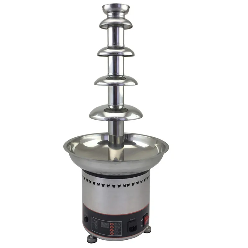 110/220V Stainless Steel Commercial Electric 5 Layers Chocolate Fountain Machine For Family Office Party