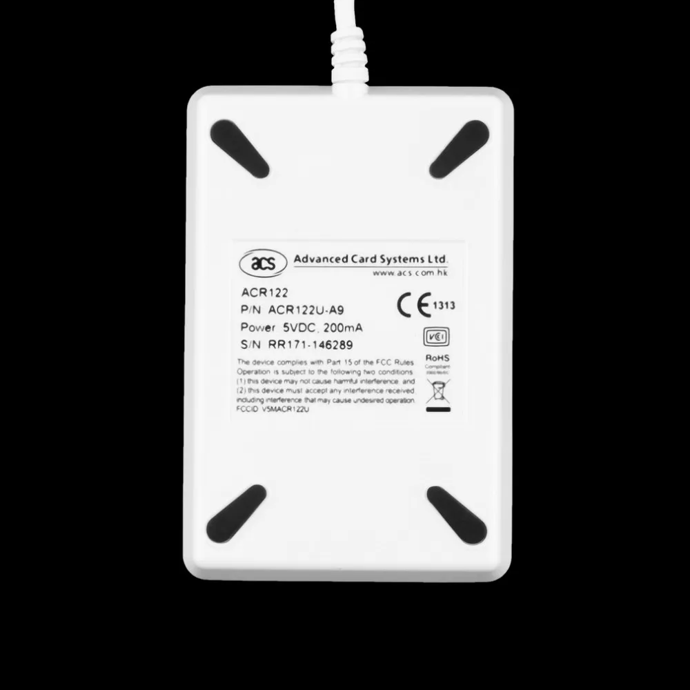 NFC ACR122U RFID Smart Card Reader Writer Copier Duplicator Writable Clone Software USB S50 13.56mhz ISO/IEC18092+5pcs M1 Cards
