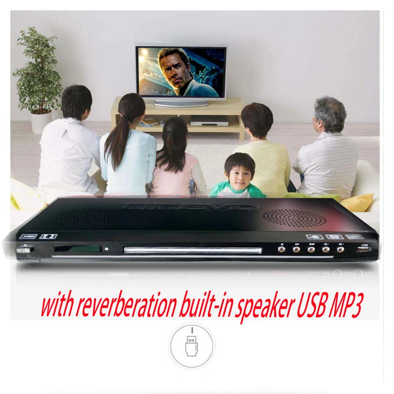 KYYSLB 220V 100 Вт * 2 V5 HD домашний аудио DVD плеер evd с USB реверберации встроенного двойного