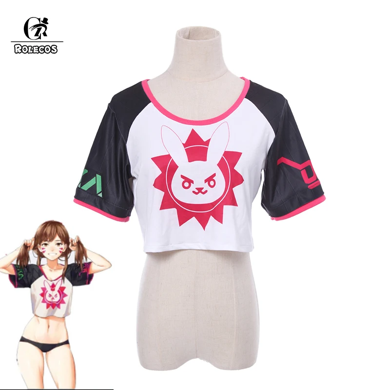ROLECOS игры WatchOver обложки журнала для девочек Футболка D.Va Hana песня милости ангела