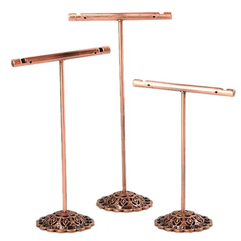 

3 Pcs/Set Earrings Stand T-Shape Wrought Iron Ear Studs Holder Display Rack Jewelry Organizer Hanger For Craft Show Shop Home