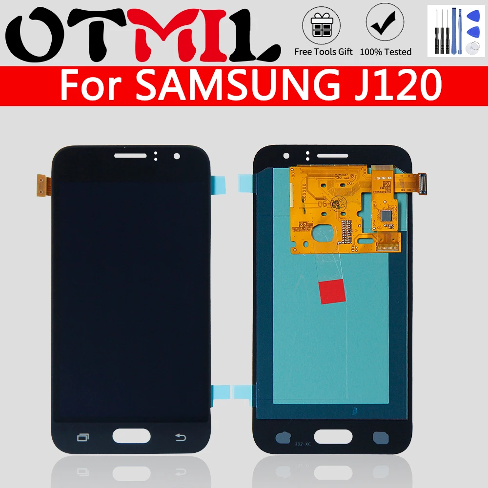 AMOLED 4 5 &quotOTMIL для SAMSUNG Galaxy J120 ЖК-дисплей сенсорный экран дигитайзер J1 2016 LCD J120H J120M