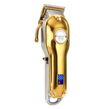 

Kemei Professional Hair Clipper Barber Cutter Electric Cordless Hair Trimmer Gold And Silver Hair Cutting Machine 1986 All-metal