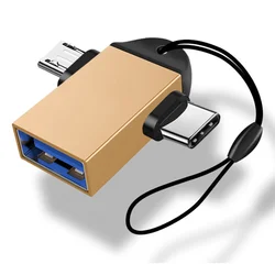Mini USB 3.0 to TYPE-C 2 in 1 OTG Card Reader Adapter for Android Phone Tablet PC Xiaomi Huawei