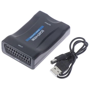 

1xSCART to 1080P HDMI Audio Converter Scaler Box & USB Cable HDTV HD Monitor Hdmi Adapter Computer Monitor TV Adapter