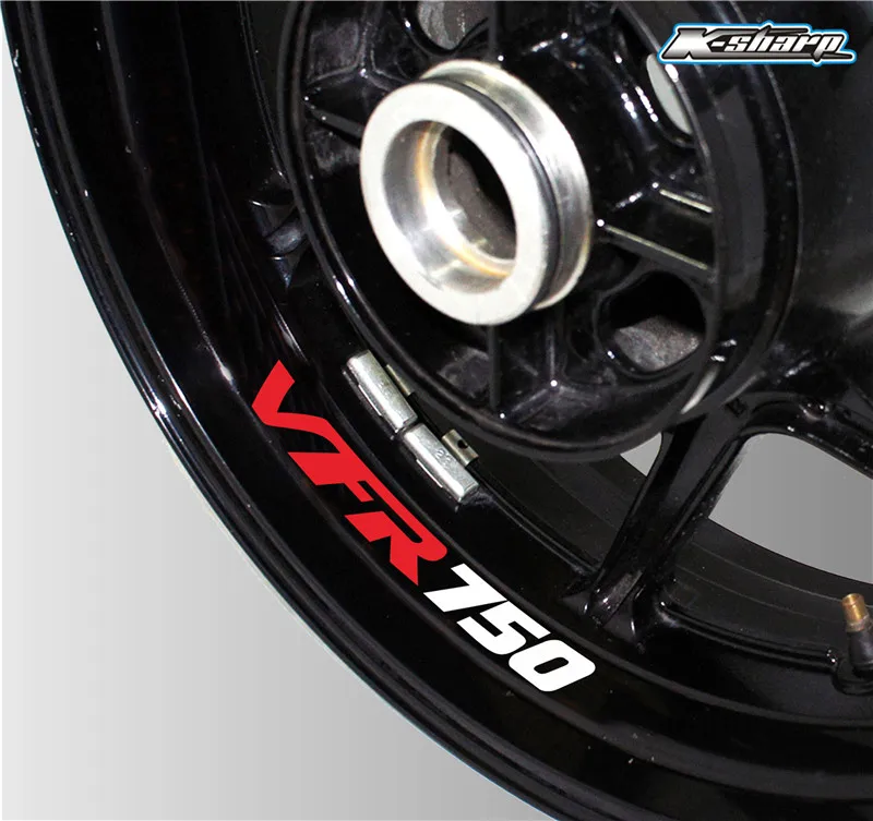 Для HONDA VFR750 VFR vfr750 motorim logodecoral обод внутреннее кольцо Светоотражающие колеса наклейки водонепроницаемые шины - Цвет: K-LQT-VFR750-08