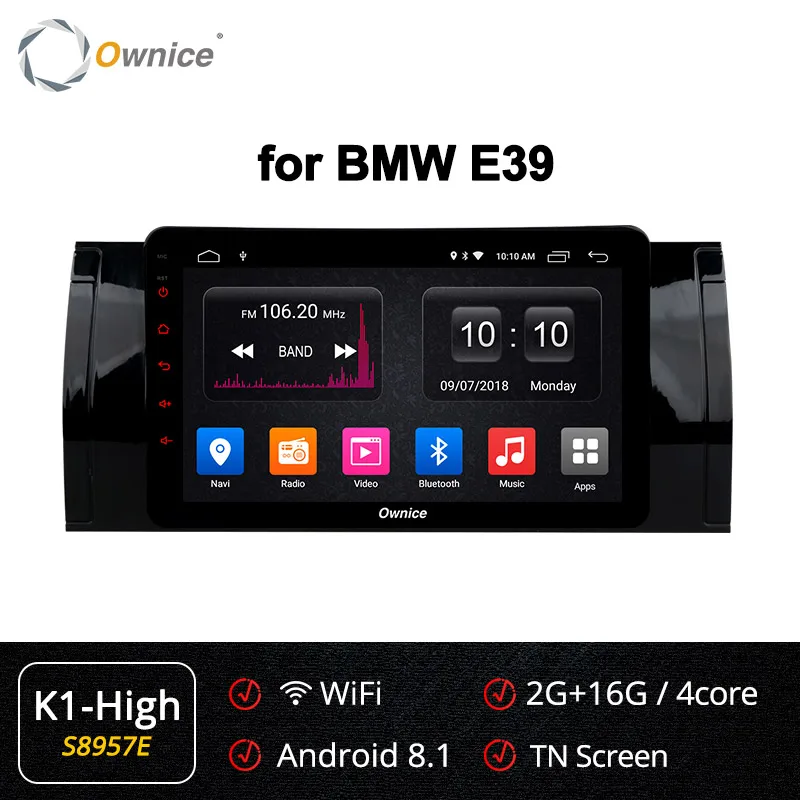 Ownice K3 K5 K6 Octa Core Android 9,0 автомобиля радио gps-навигация, dvd-плеер авто для BMW E39 X5 E53 4 аппарат не привязан к оператору сотовой связи 360 панорама DSP - Цвет: S8957 K1-High