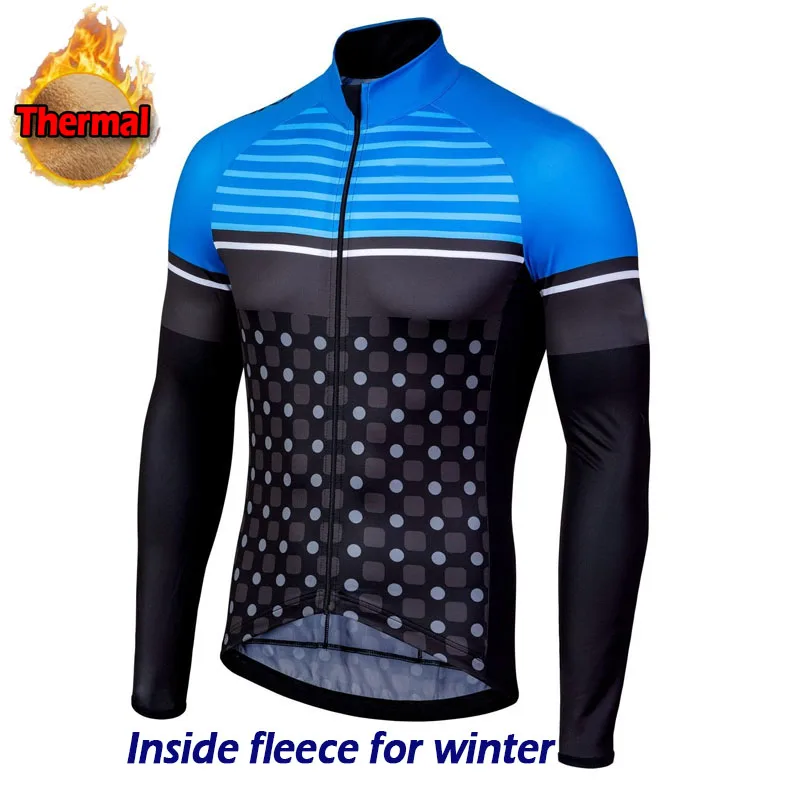 Зимние теплые вело Джерси велосипедные флисовые рубашки с длинным рукавом