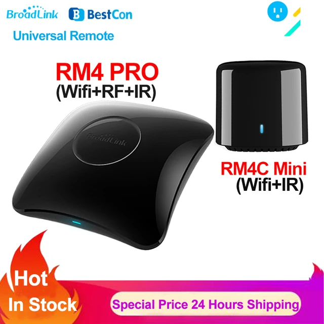 Newest broadlink rm4 pro ir rf wifi universal remote smart home automation  works with alexa and google home