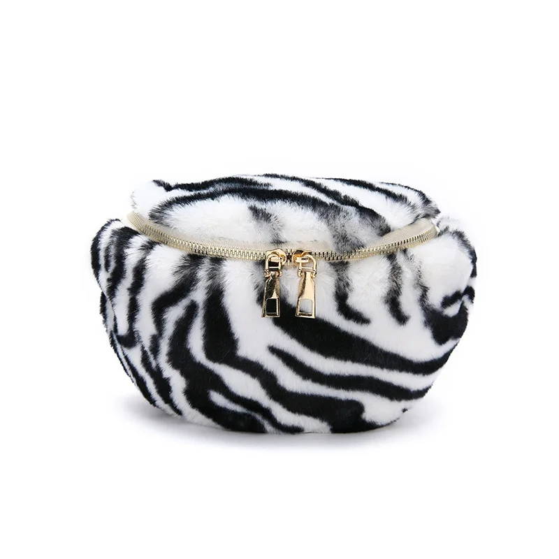 leopard print Молодежная женская сумка на плечо, пушистая модная дамская сумка-мессенджер, сумочка для темпераментных девушек, мягкая сумка на плечо, простая одноцветная - Цвет: leopard print