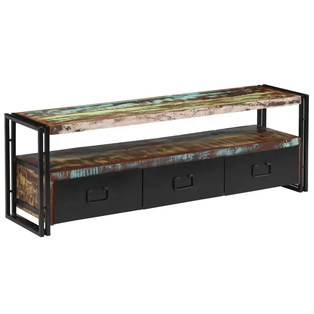 

Hot Sale! VidaXL Solid Wood TV Cabinet TV Stands Table Old Style Functional Table Storage Cabinets Shelving Cd Rack 120x30x40 Cm