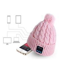 Беспроводная музыкальная шапка с Bluetooth и наушниками на осень и зиму, вязаная шапка для бега, теплые шапочки, зимняя шапка с динамиком для спорта