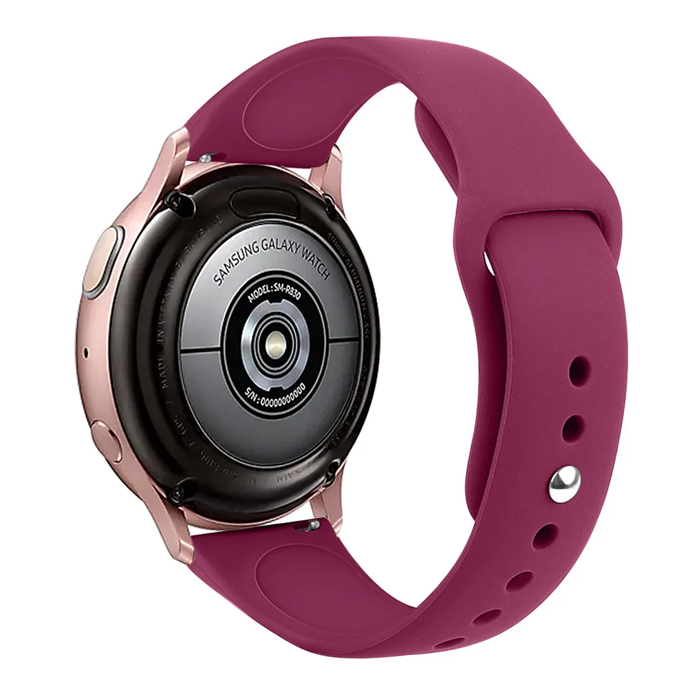 20mm 22mm Silicone Watchband for Samsung Galaxy Active2 40mm 44mm Gear S2 S3 Strap for Galaxy Watch 42mm 46mm Active 2 Band