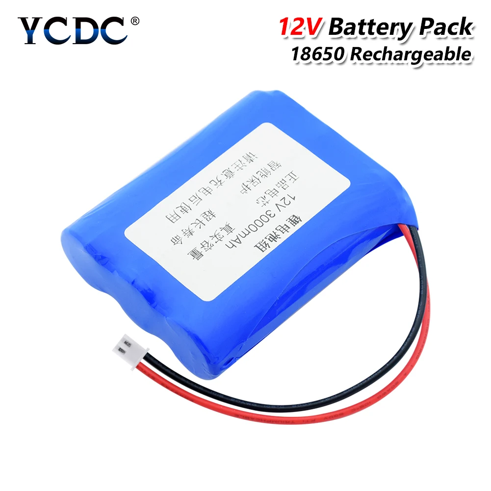 12v 3000/6000/9000mah 18650 Аккумуляторный блок Recargable+ XH 2,54 мм или общий провод или разъем постоянного тока для RC модели DIY power Bank фонарик