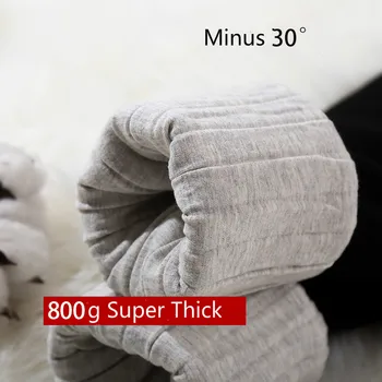 

Winter Leggings Women Full Length Mulberry Silk Warm High Waist Plus Size -30 Degree Femme Pants