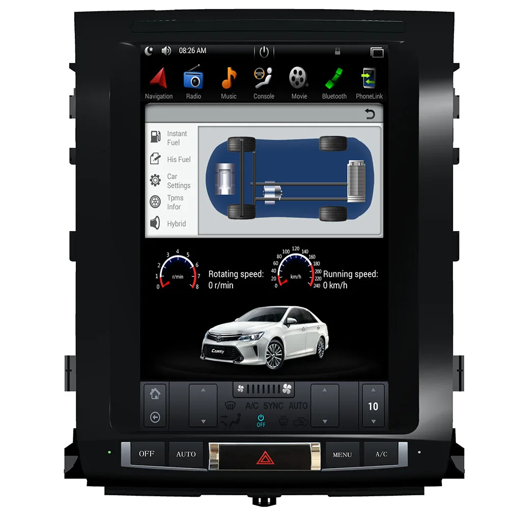 1" Tesla стиль Android 9,0 Автомобильный gps навигатор dvd-плеер для Toyota Land Cruiser LC200 2008- с заводской навигацией 2 Din