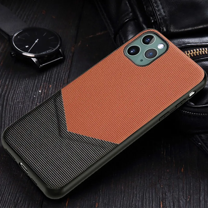 Чехол для iPhone X Xr Xs 11 Pro Max в полоску с геометрическим узором из искусственной кожи, мягкий чехол для iPhone 7 8 6 6s Plus