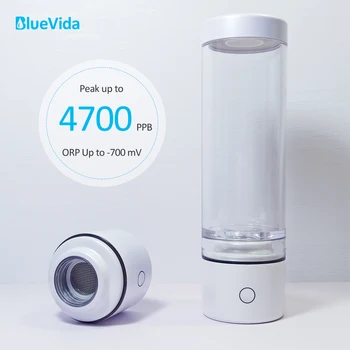 

Up to 4700ppb NANO Electroly Tech Hydrogen Water Generator DuPont SPE/PEM Titanium electrodes Hydrogen Water Bottle with Inhaler