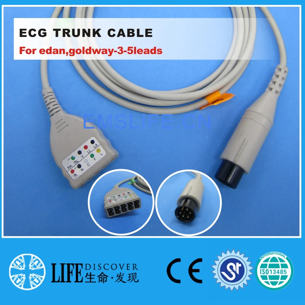 ECG 5-проводной кабель багажника для edan фотомонитор пациента |