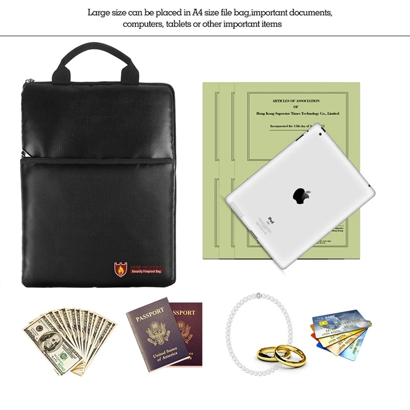 2018 новая огнестойкая Водонепроницаемая безопасная сумка портфель для важных документов