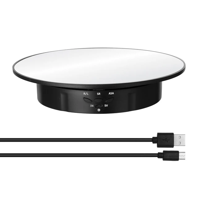 Rotating Display Stand, 3 Speeds Electric Turntable Stand 360 Degree  Turntable Rotating Stand with USB Charging for Video Shooting Watch Anime  Figures