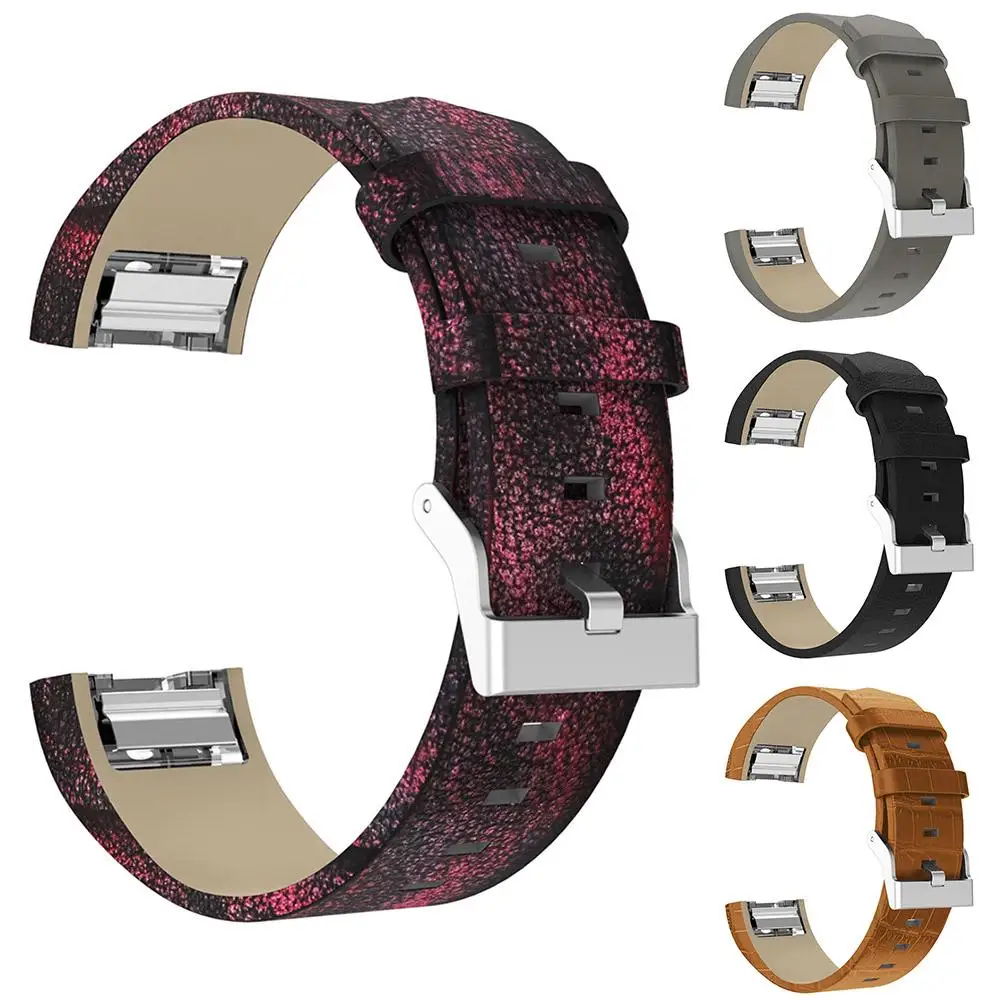 Ремешок на запястье для Fitbit Charge 2 сменный однотонный из искусственной кожи умный